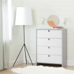 Soft Gray and White 4-Drawer Chest – Cookie