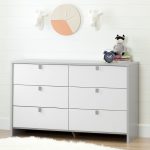 Soft Gray and White 6-Drawer Double Dresser – Cookie