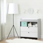 Soft Gray and White Changing Table with Storage – Cookie