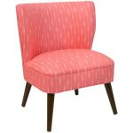 Sprint Stripe Coral Curved Armless Chair
