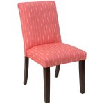 Sprint Stripe Coral Upholstered Dining Chair
