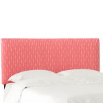 Sprint Stripe Coral Upholstered King Size Headboard