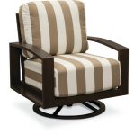 Tan Striped Outdoor Patio Swivel Chair – Santa Maria