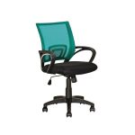 Teal Mesh Back and Black Office Chair