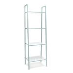 Teal and White 4 Shelf Bookcase