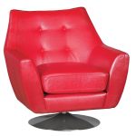 Thomas Red Swivel Barrel Chair – Ontario