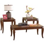 Traditional Brown 3 Piece Coffee Table Set – Mattie