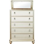 Traditional Champagne Gold Chest of Drawers – Diva