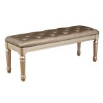 Traditional Champagne Gold Storage Bench – Diva