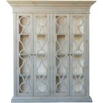 Traditional Distressed Gray and White Cabinet – Merchant