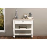 Traditional French White Accent Table