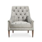 Traditional Gray Button-Tufted Chair – Classic Elegance