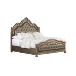 Traditional Platinum Gold King Upholstered Bed – Seville
