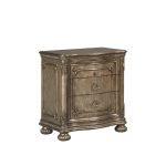 Traditional Platinum Gold Nightstand – Seville
