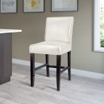 Transitional White Counter Stool