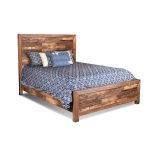 Tri-Color Pine Modern Rustic Queen Size Bed – Boardwalk