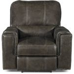 Twilight Charcoal Gray Leather-Match Power Recliner – Salinger