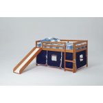 Twin Honey and Blue Tent Bed with Slide