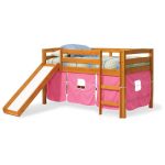 Twin Honey and Pink Tent Bed with Slide