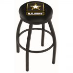 US Army Black 30 Inch Barstool