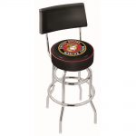 US Marines 25 Inch Back Rest Counter Stool