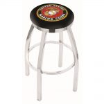 US Marines Chrome 25 Inch Counter Stool