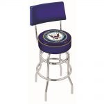 US Navy 25 Inch Back Rest Counter Stool