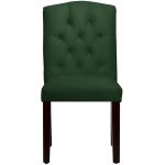 Velvet Emerald Tufted Arched Back Dining Chair