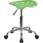 Vibrant Lime Green Adjustable Tractor Seat Stool