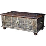 Vintage Lift Top Coffee Table Trunk