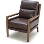 Walnut Brown Performance Fabric Accent Chair – Zoe