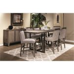Weathered Gray Contemporary 5-Piece Counter Height Dining Set – Polo