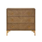 Wheaton Brown 3 Drawer Chest with AC and USB Ports