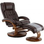 Whisky Breathable Air Leather Recliner with Ottoman