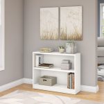 White 2-Shelf Bookcase – Universal