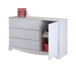 White 3-Drawer Dresser with Door – Savannah