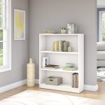 White 3-Shelf Bookcase – Universal