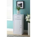White Bathroom 1 Door and 1 Drawer Cabinet