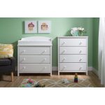 White Changing Table and 4-Drawer Chest -Cotton Candy