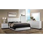 White Contemporary 6-Piece Queen Bedroom Set – Avery