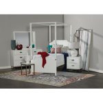 White Contemporary 7-Piece Full Bedroom Set – Tinley Park