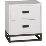 White Contemporary Nightstand – Tinley Park