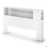 White Full/Queen Bookcase Headboard (54/60 Inch) – Fusion