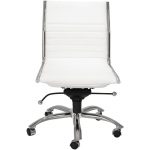 White Low-Back Office Chair – Dirk