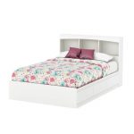 White Mates Full Size Bed with Bookcase Headboard – Step One
