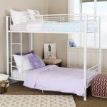 White Metal Twin-over-Twin Bunk Bed