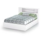 White Queen Mates Bed with Headboard – Vito