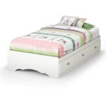 White Twin Mates Bed with Drawers – Tiara