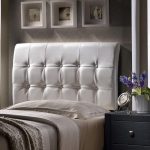 White Upholstered Queen Size Headboard – Lusso