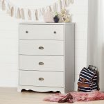 White Wash 4-Drawer Chest – Caravell